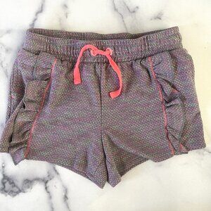 Cat & Jack Ruffled Shorts, Gray/Multi, Size L (10/12)